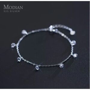 Sterling silver shine Stones minimalist bracelet